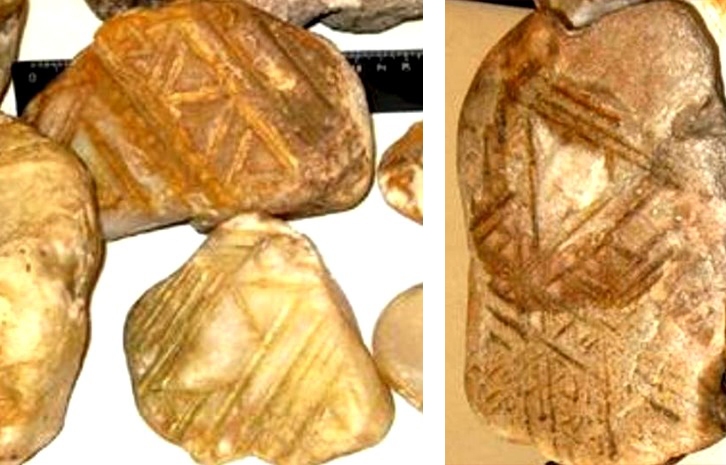В российском Заполярье тоже есть интересные артефакты - куски халцедона с вырезанными символами