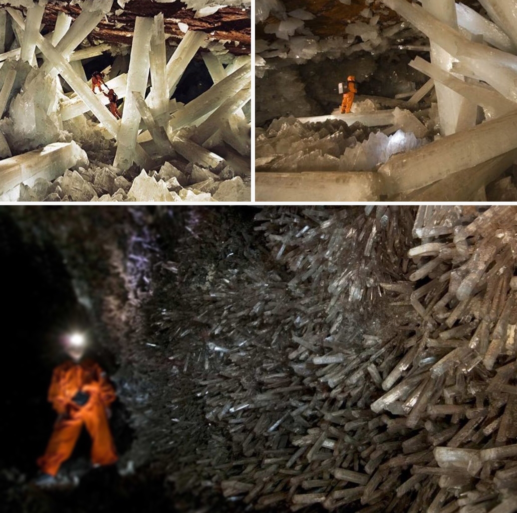 Пещера с громадными кристаллами в Мексике
