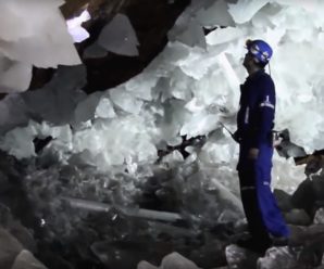 Громадные кристаллы обнаруженные на глубине 300 м под землей, они формировались полмиллиона лет