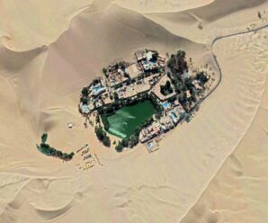 Городок в оазисе, среди песков пустыни — Уакачина
